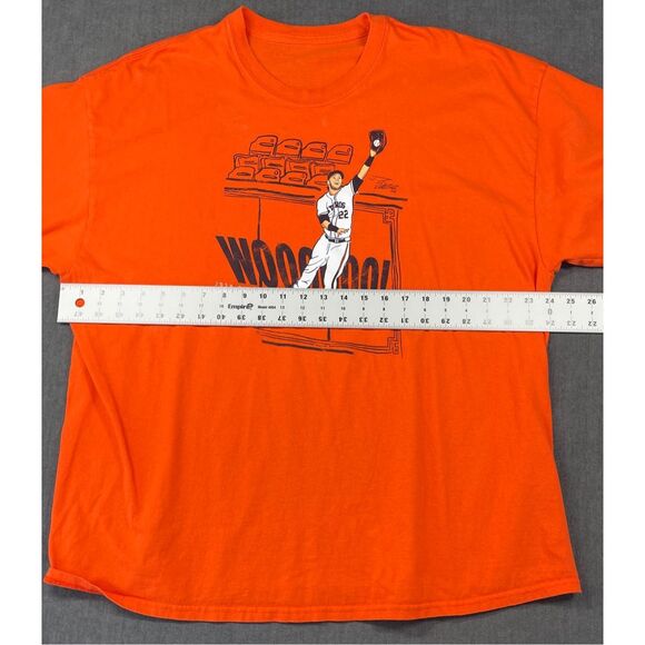 DraftKings Josh Reddick Tee Shirt Mens L Orange Houston Astros MLB Baseball Fan - Picture 5 of 8